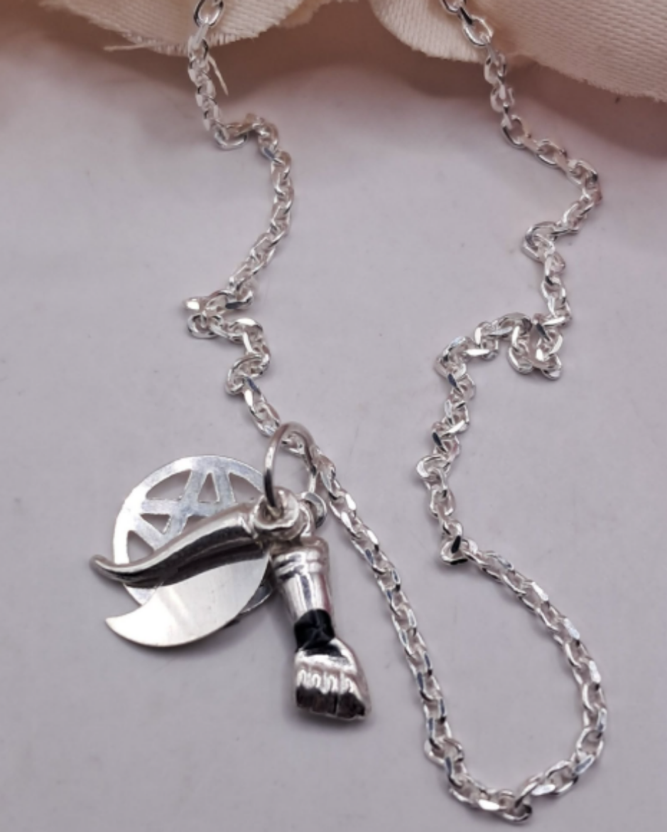 Imagem de Conjunto em Prata Fio 45cm +Signo Saimao